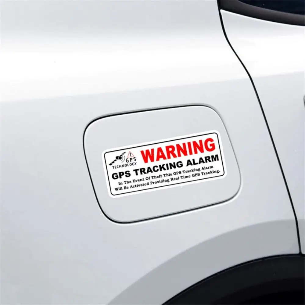 4PCS 10*4cm GPS Warning Sticker Tool Red&Black Accessories GPS TRACKING ALARM Security Anti Theft Alarm System Decal Vehicle