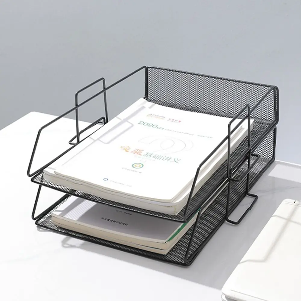 Desktop Organizer Stackable File Rack Papers Rack A4 Storage Tray storage racks file organizer