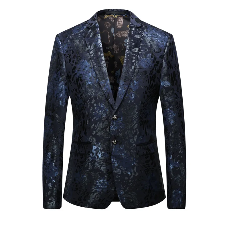 

Fashion Casual Two Buttons Blazers For Men Luxury Draping Cutting Banquet Party Suits Soft Comfortable Gentleman Terno Masculino