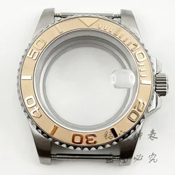 Deep Blue Bezel 40MM Diver Watch Case with Waterproof Sapphire Crystal - NH34 NH35 NH36 Case (NO.17 Rose Gold A1)