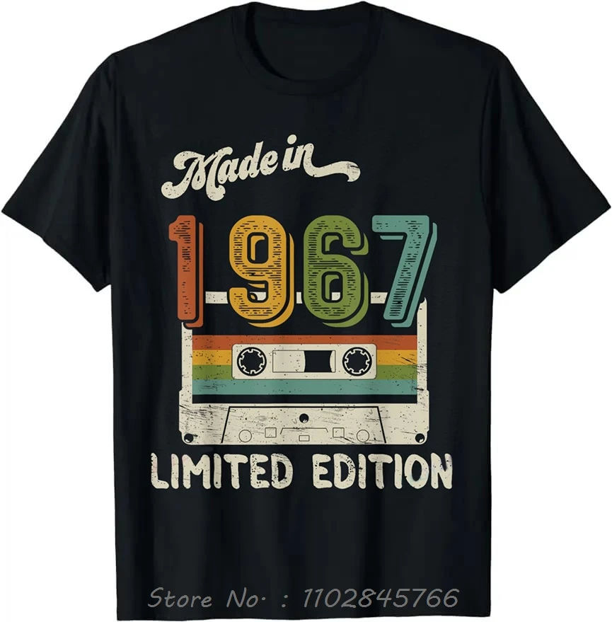 Vintage Men's Oversized Original Parts 1967 Cotton T-Shirt - Cool & Funny Fitness Design