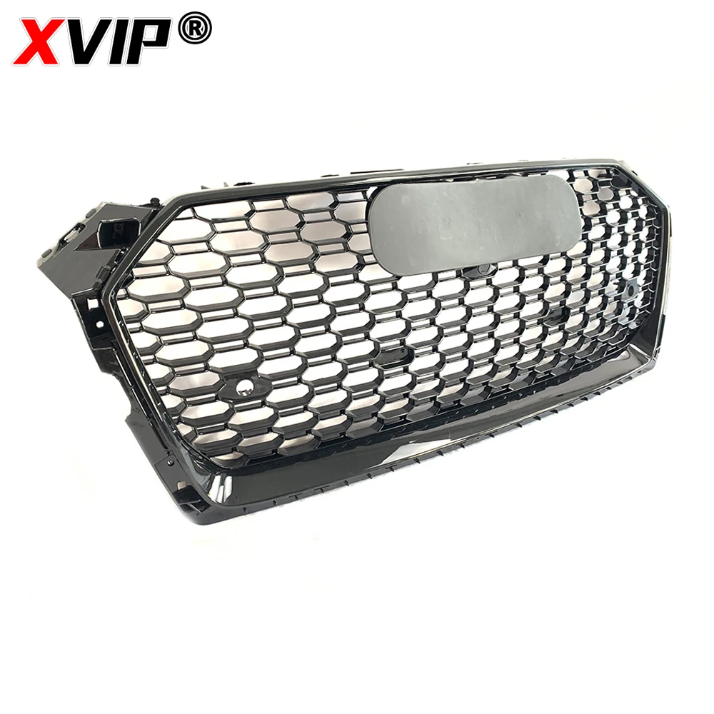 XVIP RS5 스타일 프론트 범퍼 허니콤 후드 상단 그릴 (아우디 A5 S5 F5 2017-2019 스탠다드/ S-라인/ S5 그릴용) 자동차 액세서리
