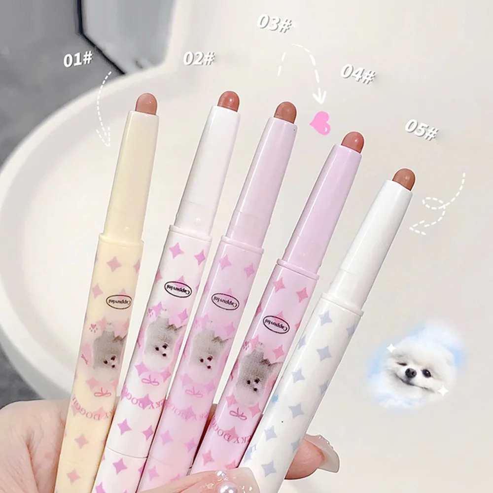 Lovely Sweet Doggie Double-ended Lip Liner Velvet Matte Pearlescent Lipstick For Outline Full Lips Cappuvini Nude Lip Pencil 6
