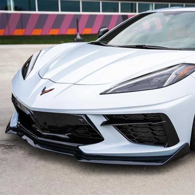 Gloss Black Side Skirts Extension Panel Lip For 2020-2023 Corvette C8