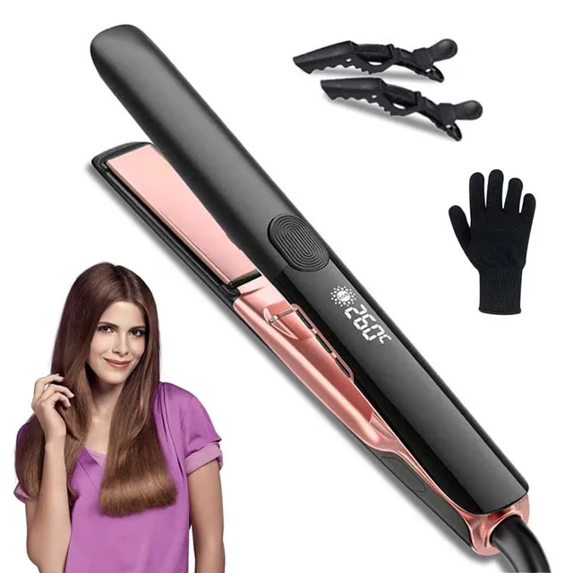 Fer à lisser professionnel en céramique à ions négatifs, fer plat électrique à chauffage rapide pour Salon de coiffure 1