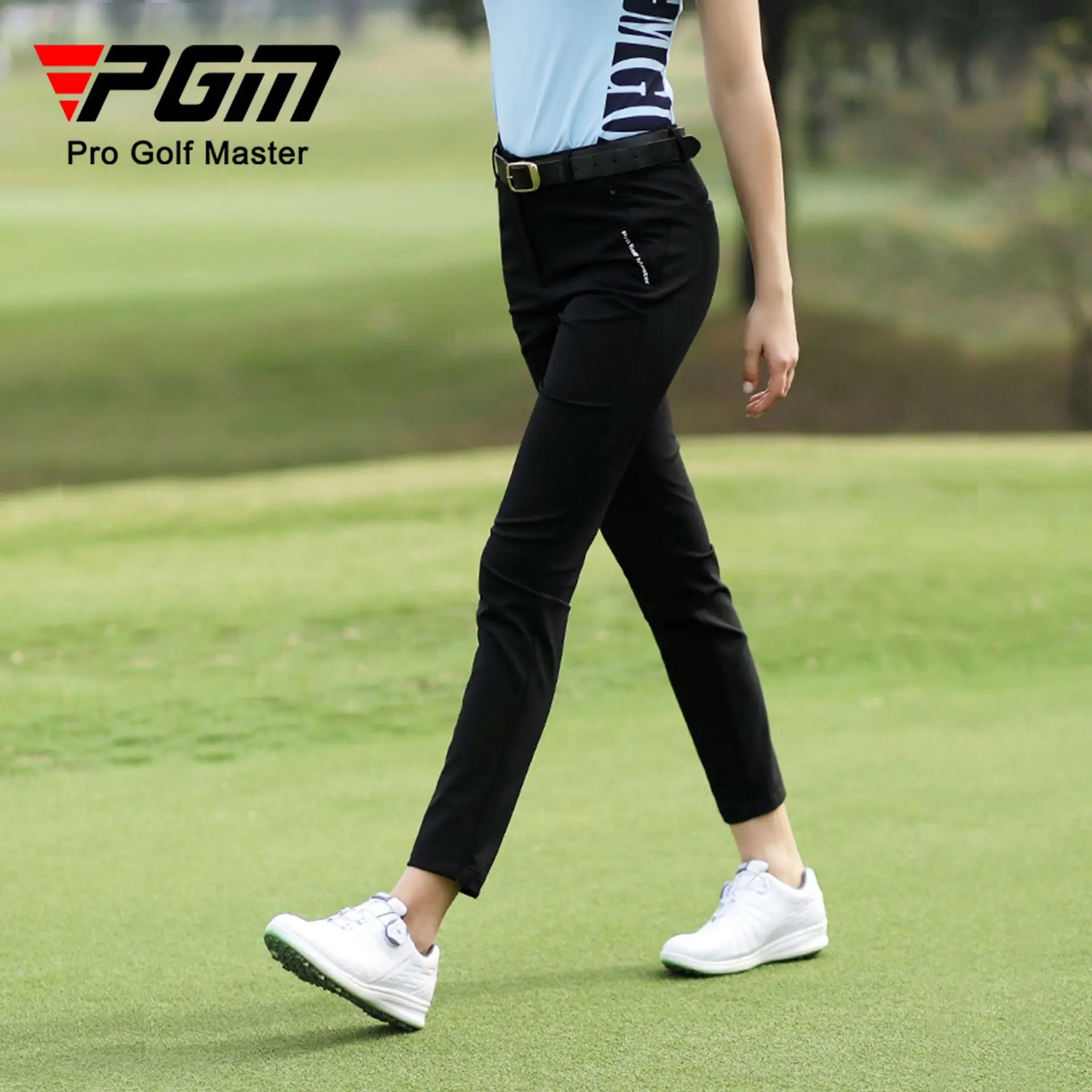 PGM Women Golf Sports Trousers Lady Slim Fit High Elastic Waterproof Breathable Golf Wear Golf Sports Trousers