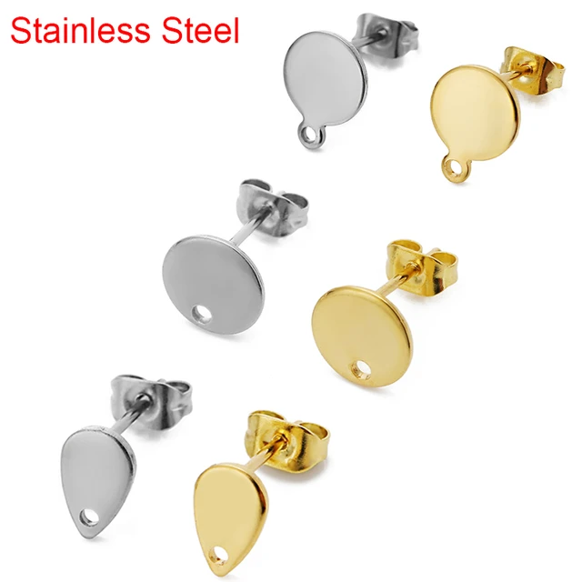 Earring Hooks Jewelry Making  Earring Findings Stainless Steel - Gold  Stainless - Aliexpress