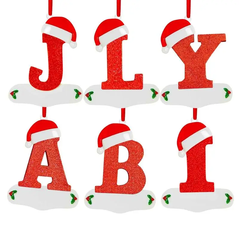 

Christmas Tree Decoration Letter Pendant 26 Letters Home Holiday acrylic DIY Pendant Xmas 2024 New Year Decor Ornament navidad