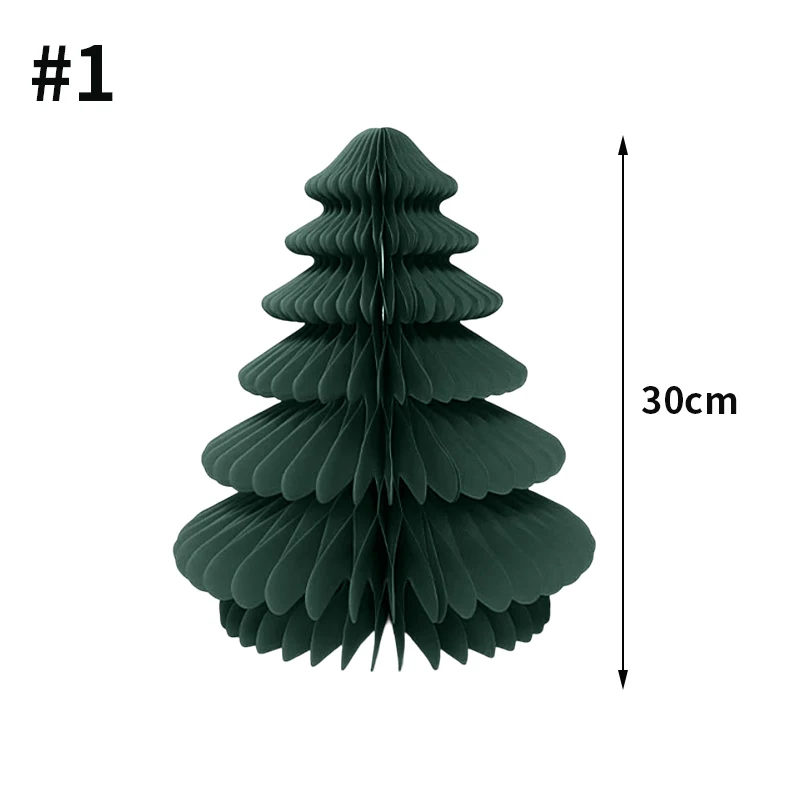 thumbnail image 1 of Adornos para árbol de Navidad, bolas de papel en forma de panal, plegables, hechos a mano, para escritorio, estilo Ins de alta gama, 1 of 5