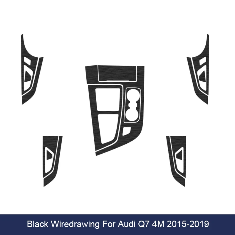 

For Audi Q7 4M 2015-2025 Car Interior Sticker Lifting Window Panel Decal Gear Box Dashboard Protective Film Auto Accessory