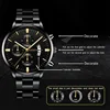 5pcs Necklace Bracelet Ring Mens Watches Set Fashion Luxury Men Stainless Steel Quartz Wrist Watch Man Business Casual Watch 2