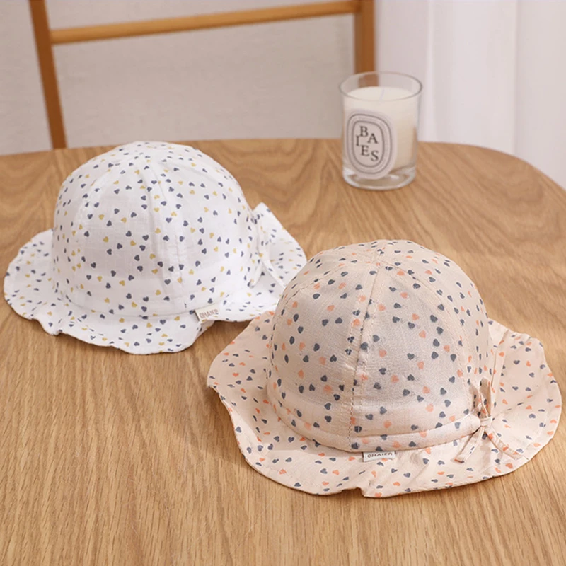 Cappello da sole in cotone per neonata Cappello da sole estivo da spiaggia all'aperto Cappello da secchiello morbido e traspirante per bambini Cappellino Panama Princess Flower_voghion.com