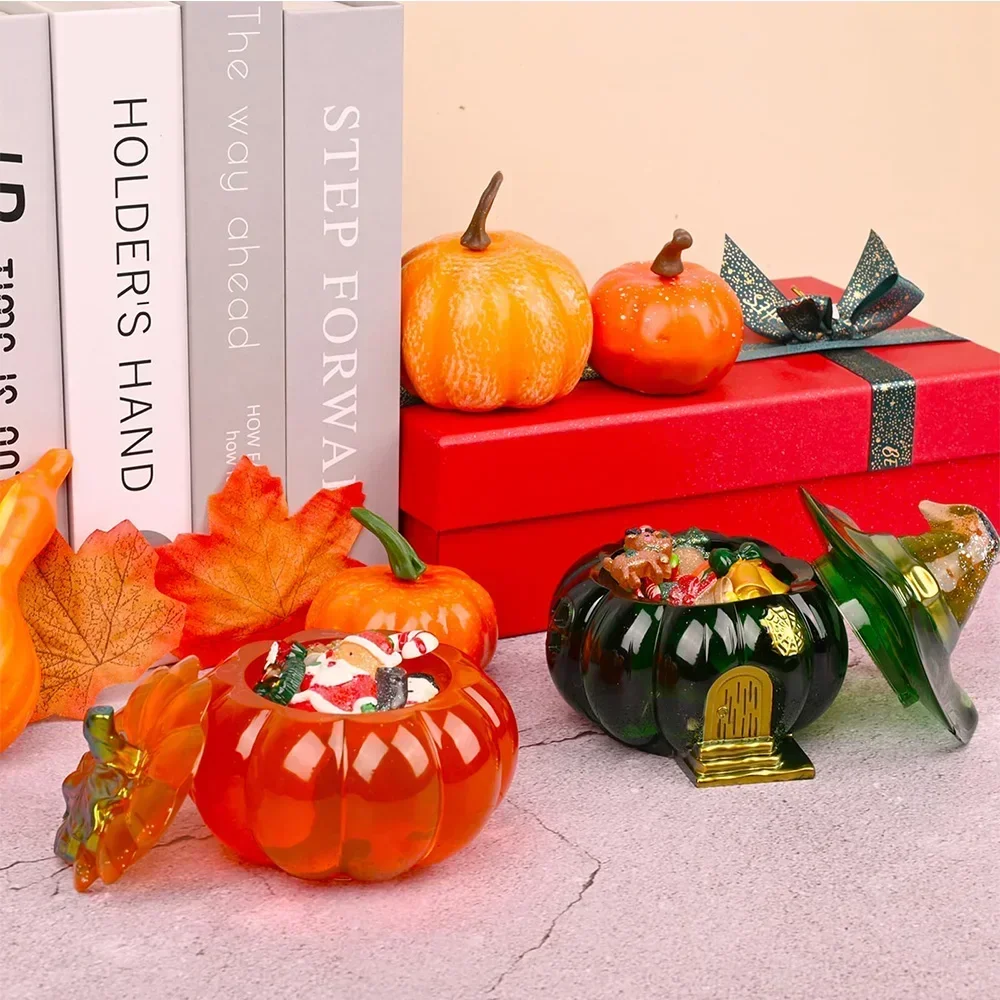 Pumpkin Candle Aroma Plaster Ornament Silicone Mold, pumpkin snack holder