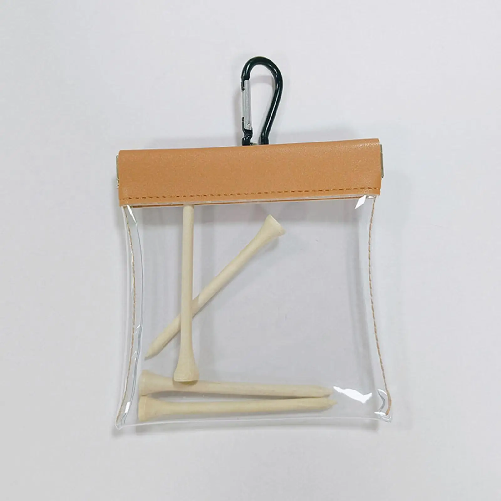 Golf Pouch Bag PVC Hanging Durable Visible Portable Golf Ball Bag for Keys