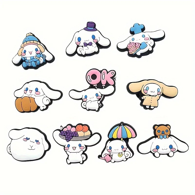 Shoe Charms MINISO 10/30pcs Sanrio For Clogs Bogg Bag Bubble Slides Sandals Gift Idea for Birthday