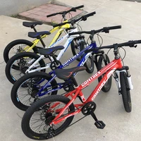 Vélo de montagne avec fourche avant absorbant les chocs, cadre en alliage d'aluminium, frein à disque, vélo pour enfants, 7 vitesses, 20 po 2