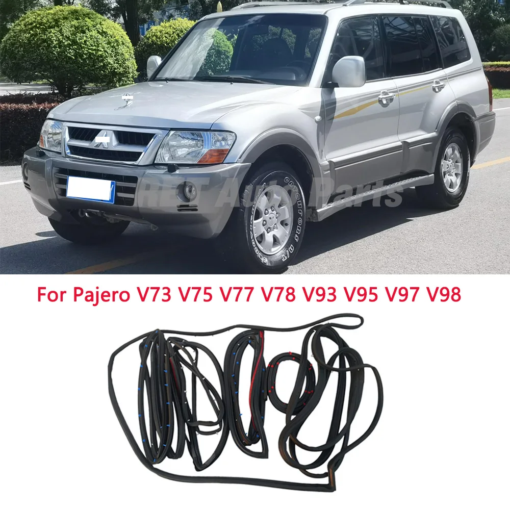 Lot De 6 Joints D'étanchéité Pour Capot Avant Mitsubishi Pajero Montero V93 V97 (2008-2016) - En Caoutchouc Noir, Référence OEM 5902A015
