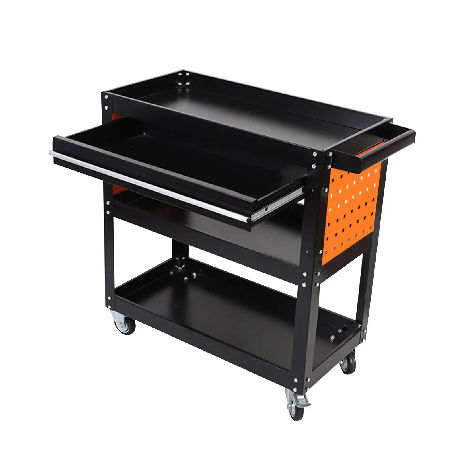 3TierTrolleyToolCartUtilityCartStorageStandwithWheelsRolling