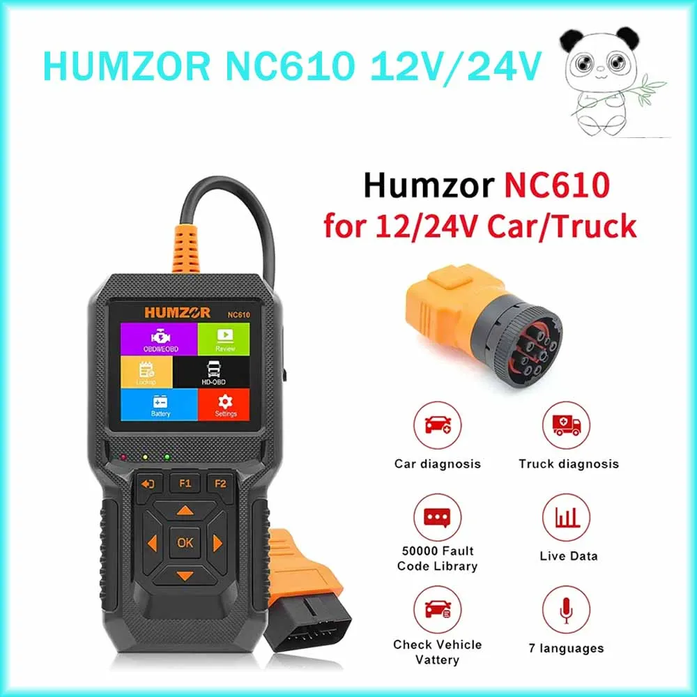 

Автомобильный диагностический сканер humзор NexzCheck NC610 12 В/24 В для Sc-an-ia считыватель кодов компьютера грузовых автомобилей OBD 2 Engine J1939, диагностический инструмент ODB2 OBD2
