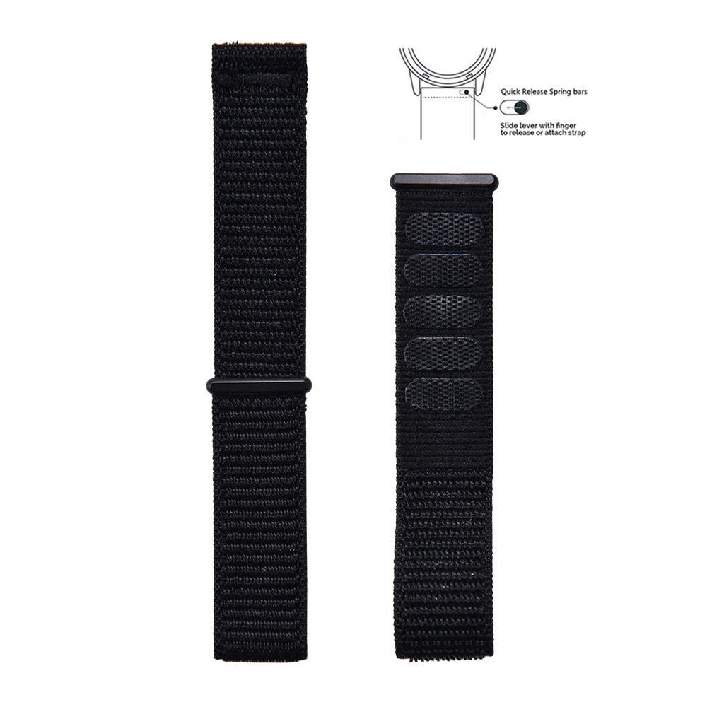 Enhanced Adjustable Nylon Quick Release Watchbands with Comfort Elastic Strap