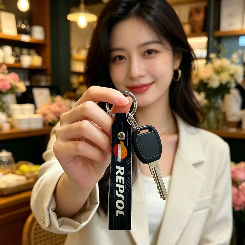 레프솔 PU 가죽 오토바이 키체인, 라이더들을 위한 범용 오토바이 키링 홀더, 남성용 선물