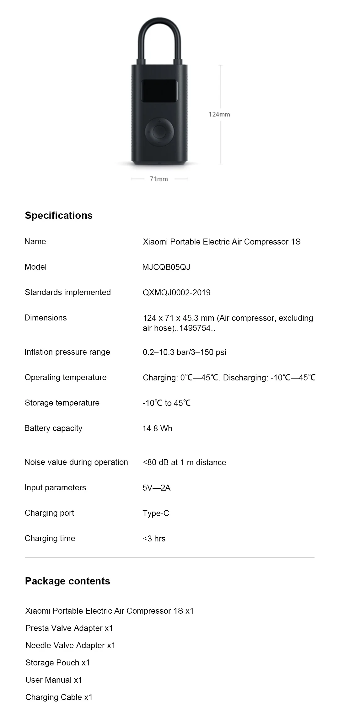 Xiaomi Mijia Portable Electric Air Compressor 1S Inflator Smart Home Air Pump for bike car tire football basketball xiomi