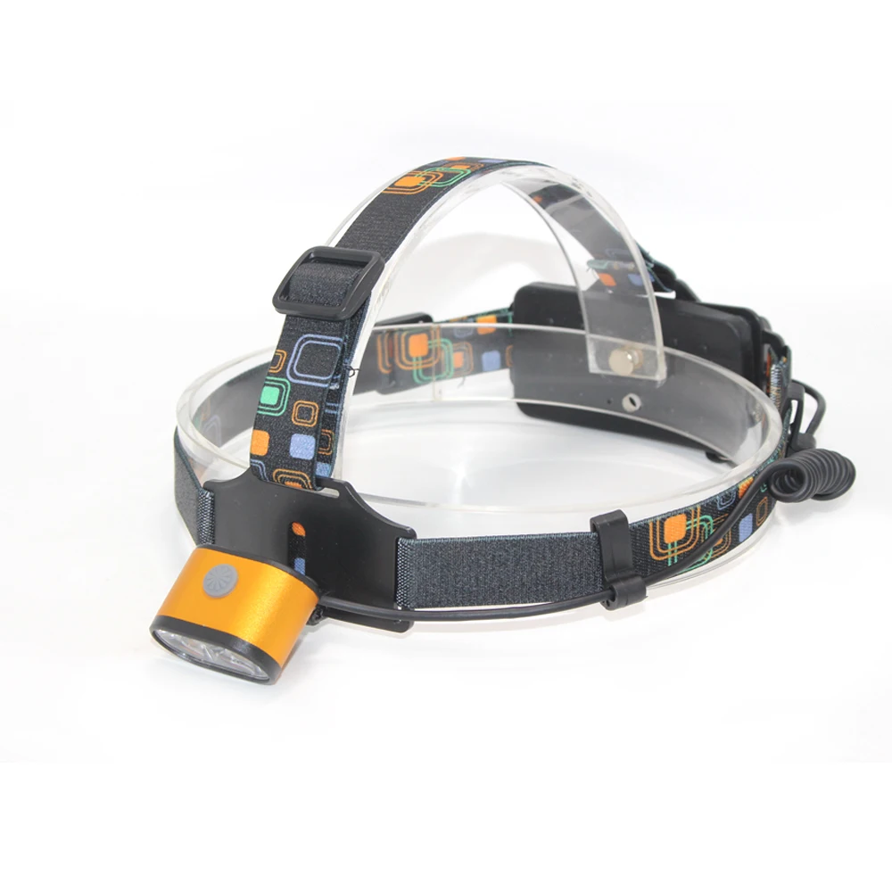 USB 충전식 방수 LED 헤드램프, 3 가지 모드, 사냥 18650 손전등, 프론트 라이트, 낚시 랜턴, 2 * XM-L T6
