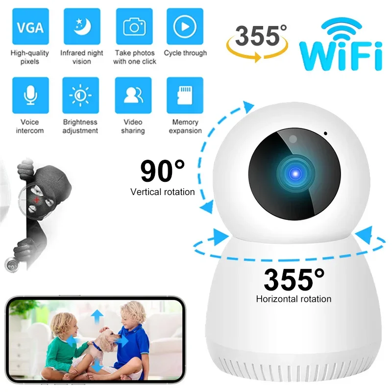 

IP-камера HD 1080P PTZ Беспроводная с поддержкой Wi-Fi