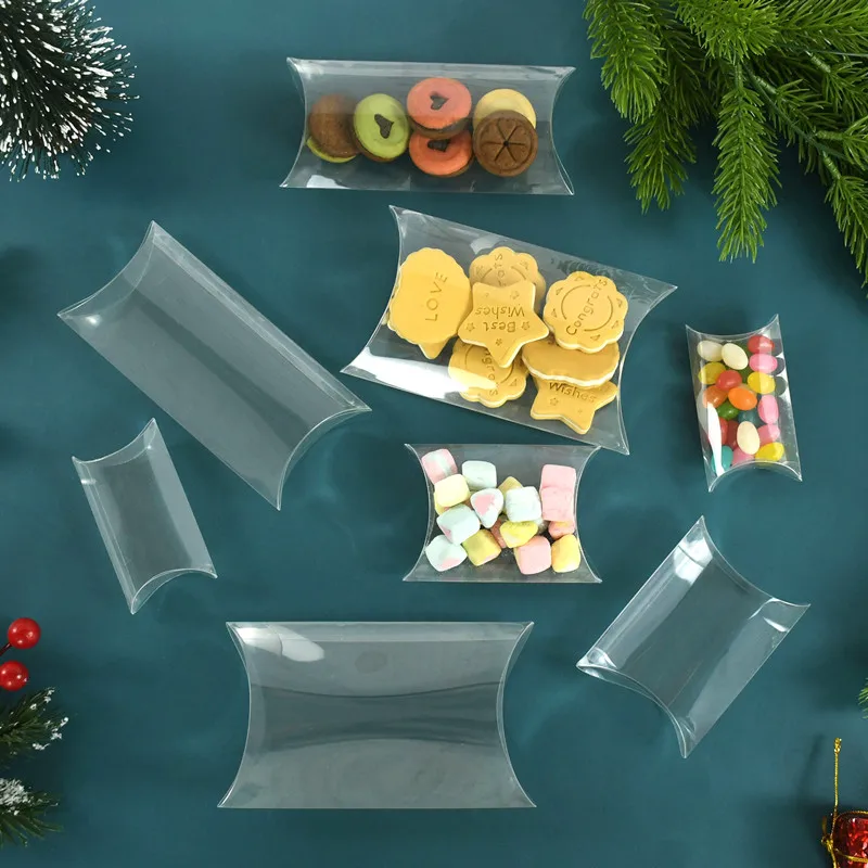 10/20 stücke Multis Größe Kissen Form Candy Boxen Hochzeit Gefälligkeiten Geschenke Schmuck Verpackung Klar Box Geburtstag Party Decor baby Dusche – Detail 2