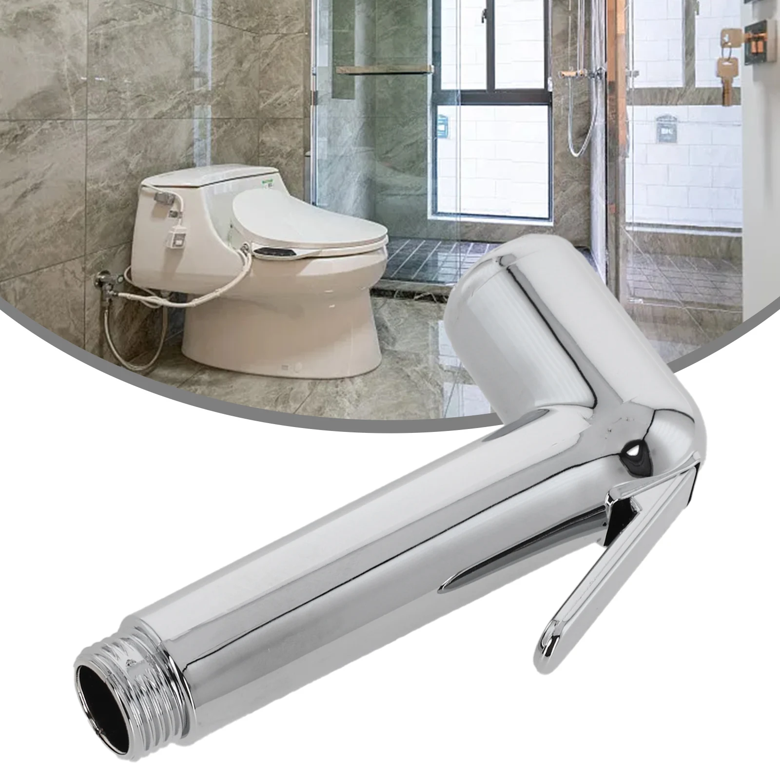 

1pcs Bidet Sprayer ABS Press Free Bidet Sprayer Faucet Toilet Bidet Pressurizing Handheld Sprinkler 4.72*2.76inch Women Washer