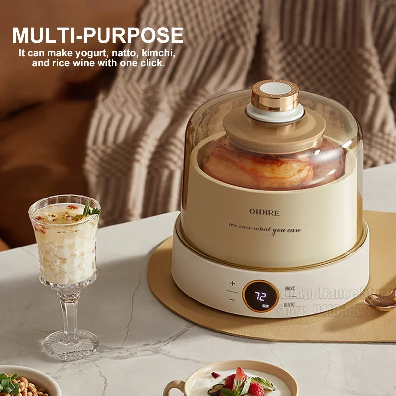 1L Electric Yogurt Maker Automatic Multifunctional 220V Household Rice Wine Maker DIY Yogurt And Natto Fermenting Machine