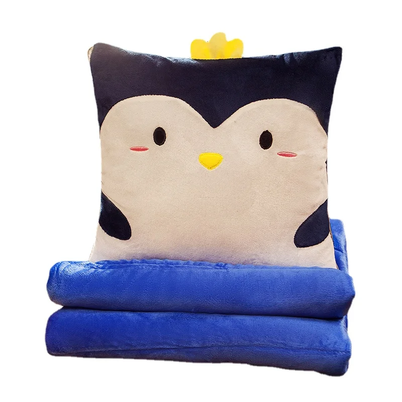 

Pillow quilt dual purpose office thickened nap blanket folding pillow quilt two in one vehicle winter
