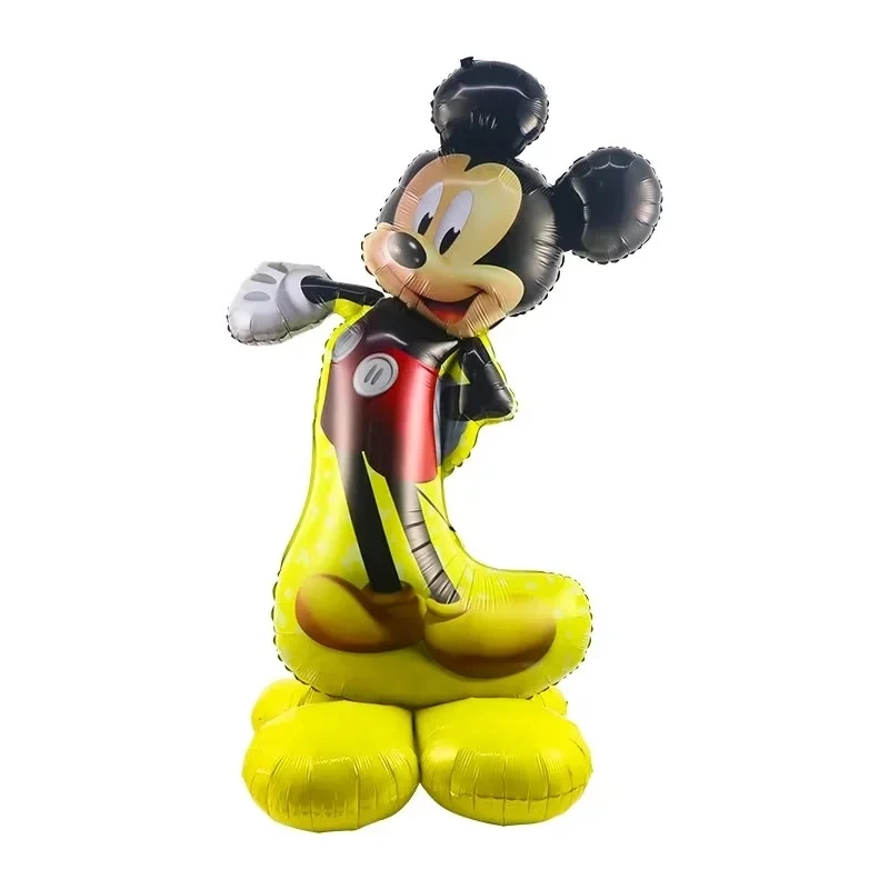 In piedi topolino Disney Cartoon Balloon Mickey Minnie Birthday Party Decoration Foil Balloon Baby Shower giocattolo per bambini