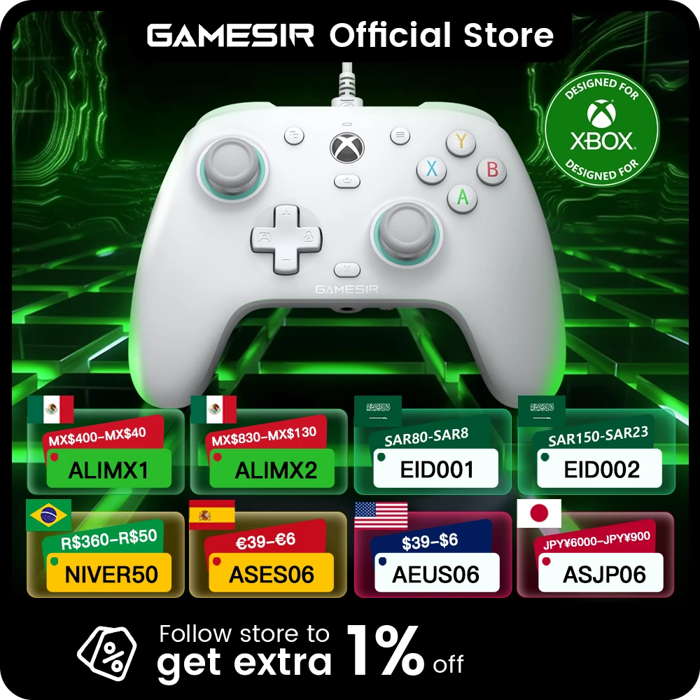 GameSir G7 SE Xbox Gaming Controller Wired Gamepad for Xbox Series X, Xbox Series S, Xbox One, with Hall Effect Joystick 1