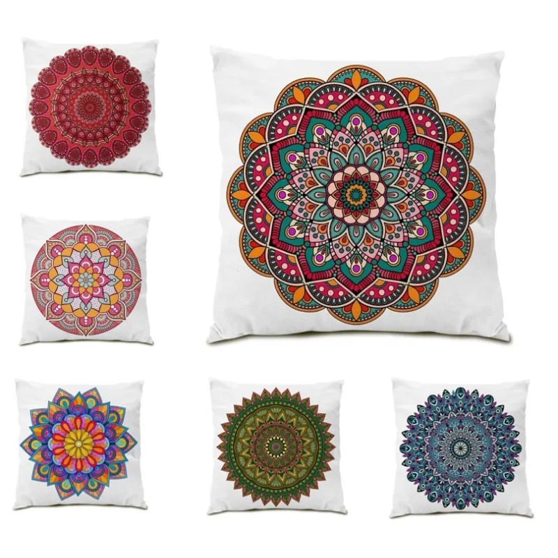 

Nordic Cushion Cover Mandala Flower of Life Pillowcase Square Decor Home Pillow Cover for Sofa Cojines 45x45cm Boho 2024 F1486