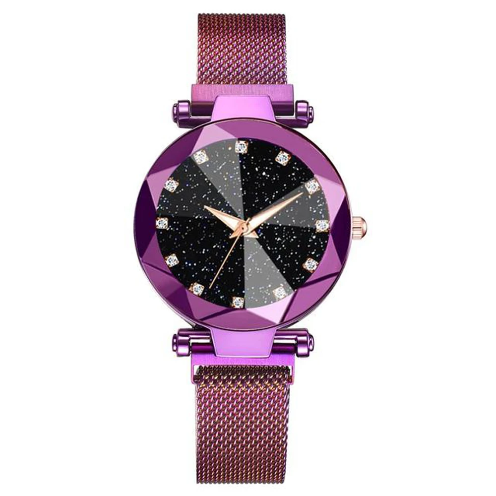 

Ladies Magnetic Starry Sky Clock Luxury Women Watches Fashion Diamond Female Quartz Wristwatches Relogio Feminino Zegarek Damski