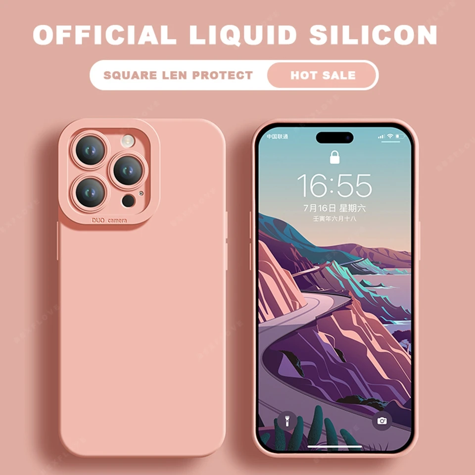 Lanyard Phone Case with Liquid Silicone Strap – Soft Protector Cover