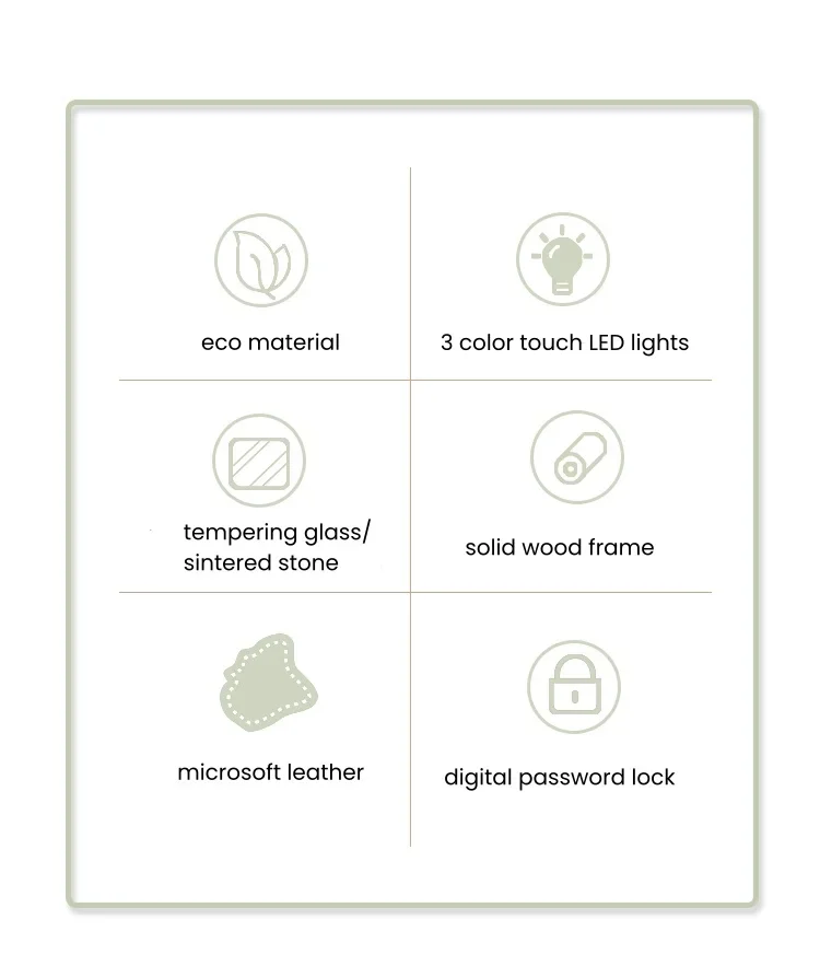 Description Picture 3 of itemModern Style Solid Wood Bedside Table with Wireless Charging Smart 2 Drawers Bedroom Nightstands with Lock