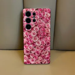 Elegant Pink Rose Wave Oil Phone Case Cover by Feilin - Samsung S24 (008FNA0201MFILM)