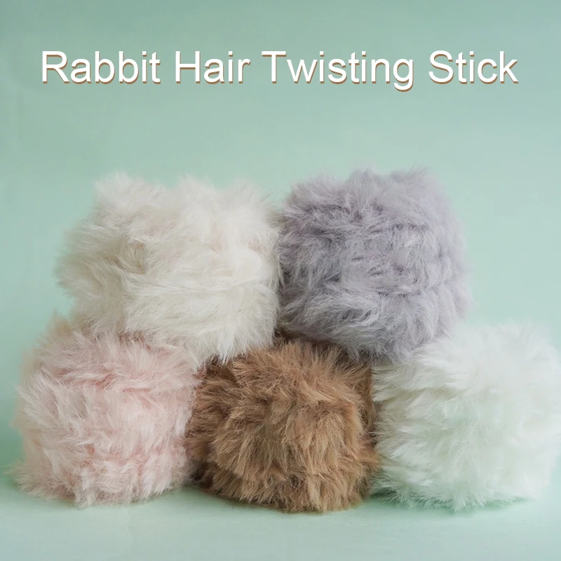 New Plush Rabbit Hair Iron Wire Thread Twist Rope Ribbon Bar Strip Stick String Multicolor Felt Fabric DIY Sewing Accessory 20mm
