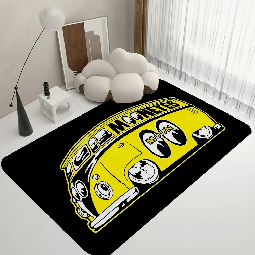 Mooneyes Print Floor Mat INS Style Soft Bedroom Floor House Laundry Room Mat Anti-skid Bedside Area Rugs 3