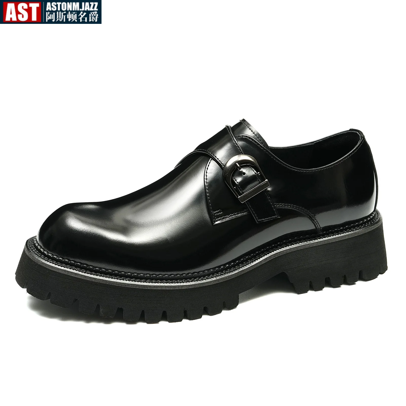 Italian Patent Leather Mens Dress Shoes Luxury Brand Handmade Fashion Platform Elegant Genuine Leather Wedding Oxfords Shoes Man