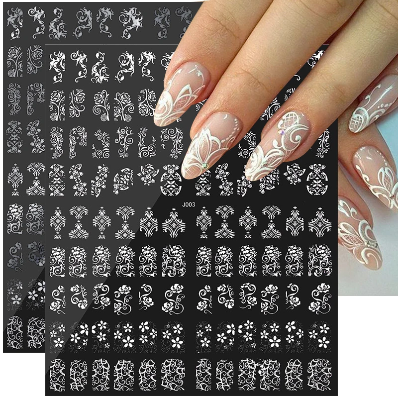 

3D Colorful Flower Nail Decals Metal Bronzing Nail Stickers Nail Supplies Self-adhsive Stickers for Nails DIY Manicure Decor
