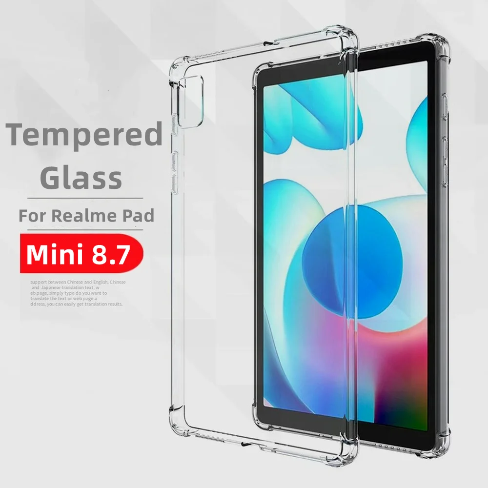 Capa de Silicone Macio Shell Airbag para Oppo Realme Pad Mini Casca Protetora Clara 8.7 Rmp2105 2023
