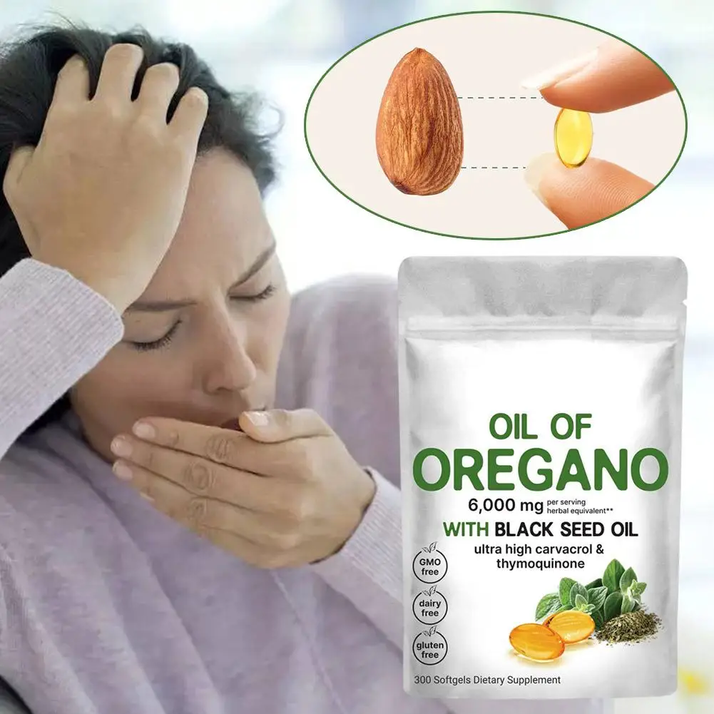 Oil Of Oregano Vitamin D3 K2 Supplement Soft Gels 6,000 Mg 300 Gummies Dietary Supplement
