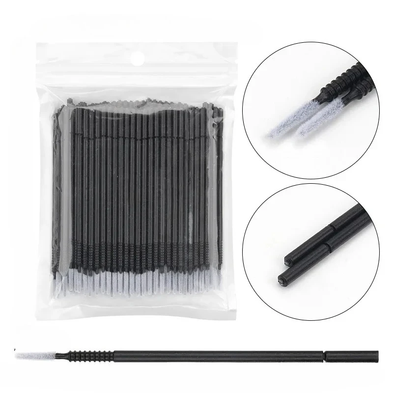 100 Pcs Disposable Spiral  Mascara Wands Micro Brush Handle Microbrush Applicator Lashes Brushes Eyelash Extension Makeup Tools