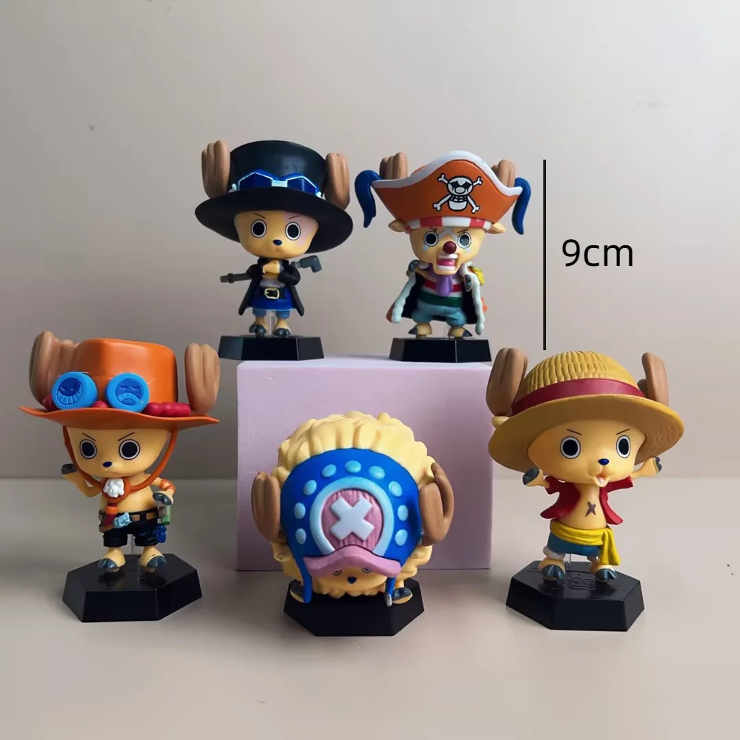 

5Pcs/Lot Anime ONE PIECE Tony Chopper Action Figure Cute Figurine Model Toy Collectible Decor Ornament Accessories Kids Gifts
