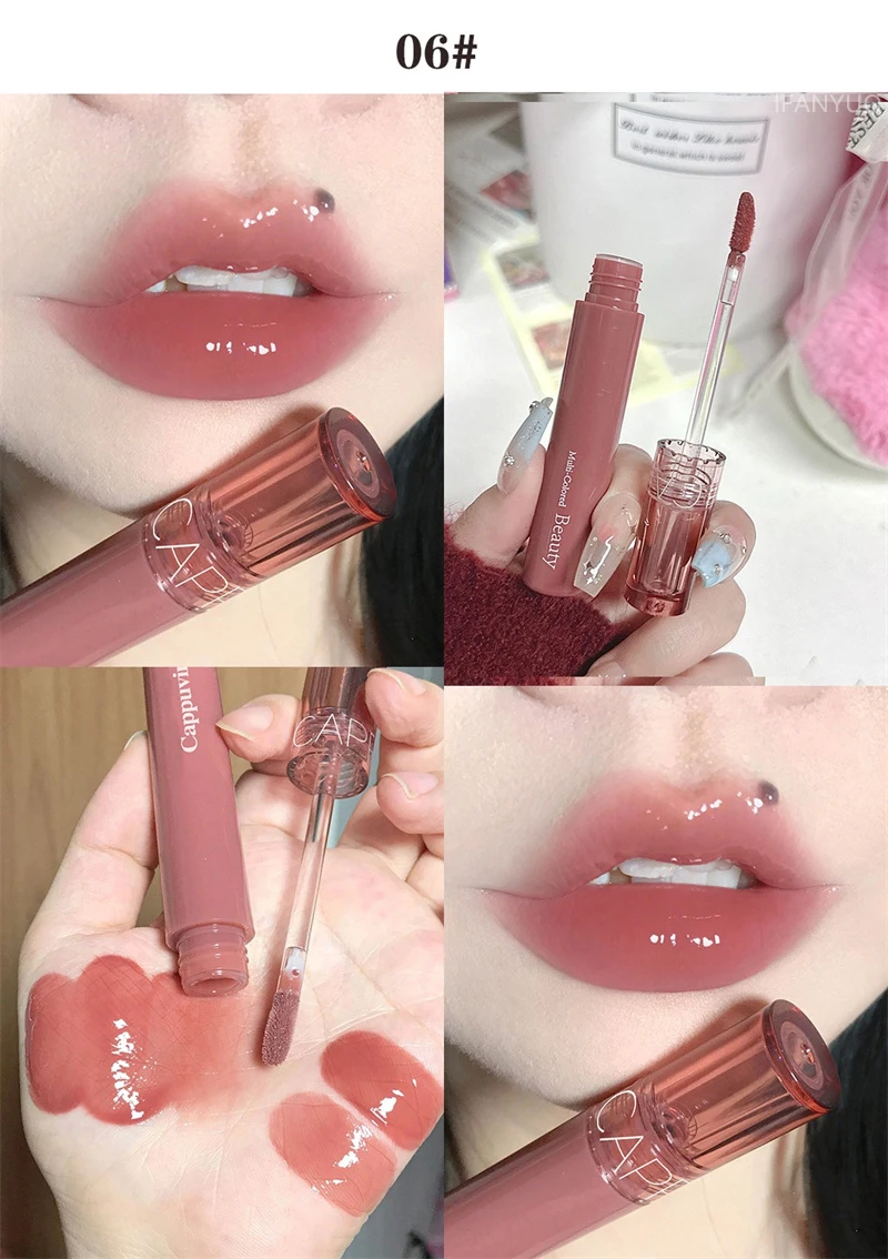 Waterproof Jelly Lip Glaze Moisturising Glossy Tint Lip Makeup_voghion.com