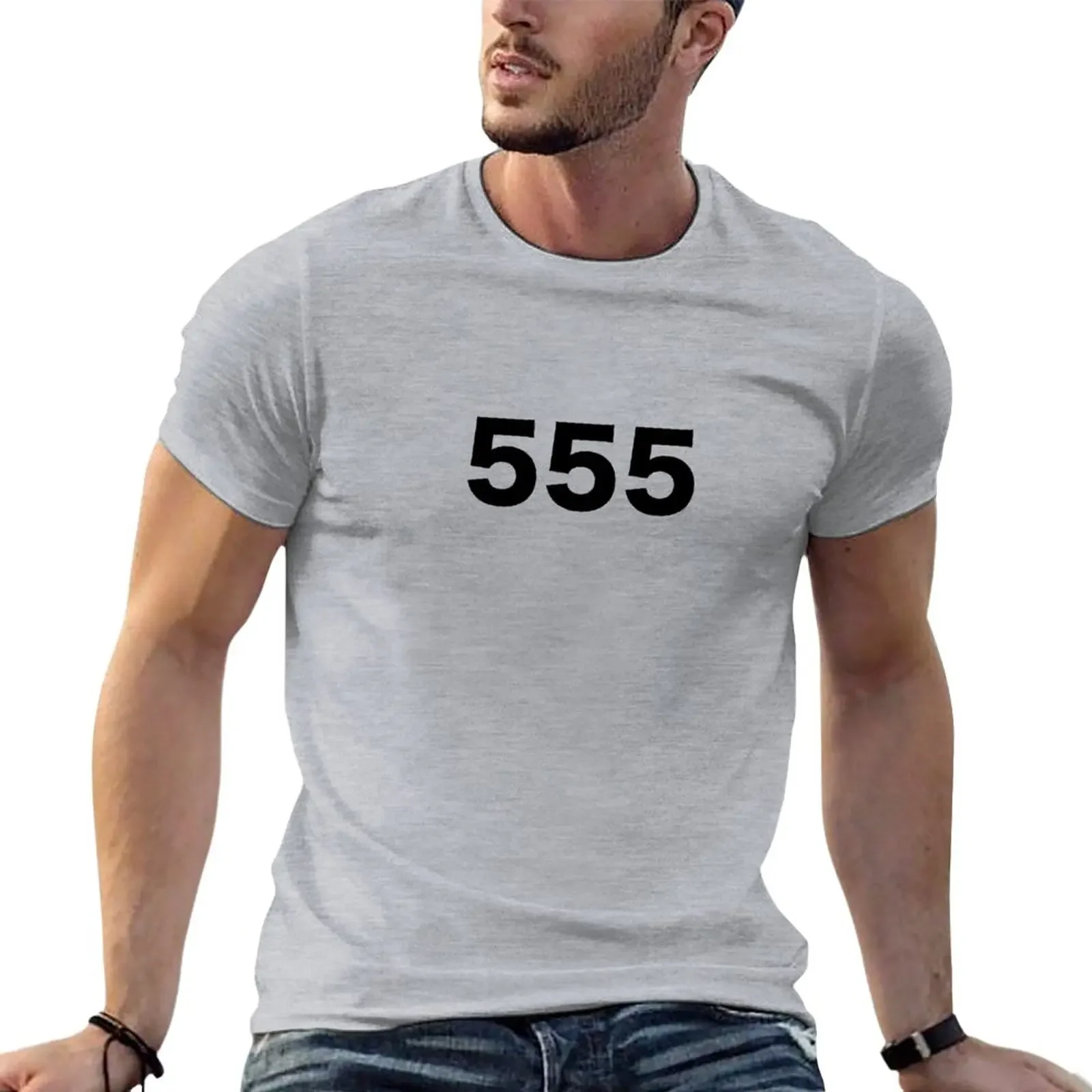 

555 T-Shirt oversizeds heavyweights plain white t shirts men