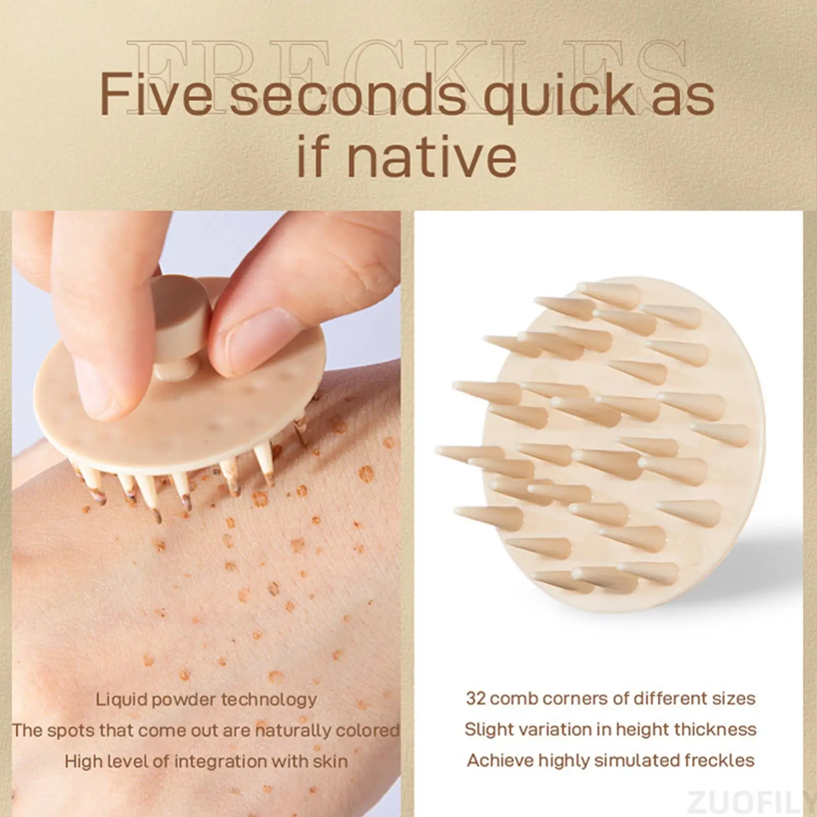 Freckled Stamp Kit Lifelike Freckle Pen Pink Makeup Ink Pad Waterproof Dot Spot Pen Create The Most Effortless Sunkissed Look freckles pen,face freckles pen